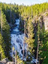 Sunny view of the Kepler Cascades in Yellowstone National Park Royalty Free Stock Photo