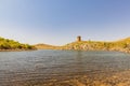 Sunny view of Lake Jed Johnson Tower Royalty Free Stock Photo