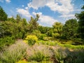 Sunny view of the landscape in Botanica, The Wichita Gardens Royalty Free Stock Photo