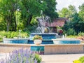 Sunny view of the landscape in Botanica, The Wichita Gardens Royalty Free Stock Photo