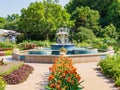 Sunny view of the landscape in Botanica, The Wichita Gardens Royalty Free Stock Photo