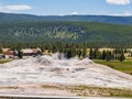 Sunny view of the landscape of Lion Geyser Group Royalty Free Stock Photo