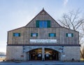 Sunny view of the Lewis and Clark Boat House and Museum