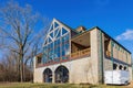 Sunny view of the Lewis and Clark Boat House and Museum