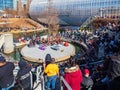 Sunny view of the Lion Dance in Lunar New Year Festival