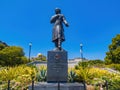 Sunny view of the Miguel Hidalgo statue in the Mission Dolores Park