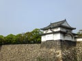 Sunny view of the moat of Osaka Castle Royalty Free Stock Photo