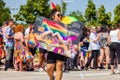 Sunny view of the Oklahoma City Pride Pridefest parade