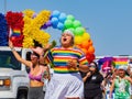 Sunny view of the Oklahoma City Pride Pridefest parade