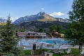 Sunny view of Ouray Hot Springs Pool and Fitness Center of Ouray