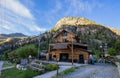 Sunny view of Ouray old street