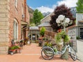 Sunny view of Ouray old street