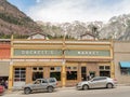 Sunny view of Ouray old street