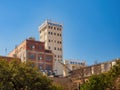 Sunny view of the Pioneer Flour Mills