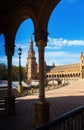 Sunny view of Plaza de Espana Royalty Free Stock Photo