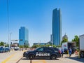 Sunny view of the police force supporting Oklahoma City Pride Pridefest parade