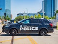 Sunny view of the police force supporting Oklahoma City Pride Pridefest parade