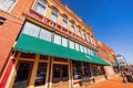 Sunny view of the Pollard Theatre in old town of Guthrie Royalty Free Stock Photo