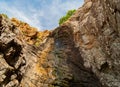 Sunny view of the Post Oak Waterfall landscape of Wichita Mountains Royalty Free Stock Photo