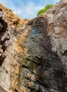 Sunny view of the Post Oak Waterfall landscape of Wichita Mountains Royalty Free Stock Photo