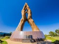 Sunny view of the Praying Hands of Oral Roberts University