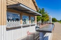 Sunny view of the ticket booth at Wheeler Ferris Wheel, Wheeler District Royalty Free Stock Photo