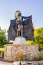 Sunny view of the Touch the clouds monument of University of Central Oklahoma