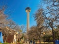 Sunny view of the Tower of the Americas Royalty Free Stock Photo