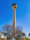 Sunny view of the Tower of the Americas Royalty Free Stock Photo