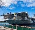 Sunny view of the USS Midway Museum Royalty Free Stock Photo