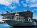 Sunny view of the USS Midway Museum