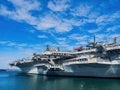 Sunny view of the USS Midway Museum Royalty Free Stock Photo
