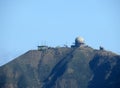 Sunny view of the Wufenshan Meteorological Radar Observatory from Yangmingshan National Park Royalty Free Stock Photo