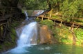 Sunny waterfall, Lazarevskoe Royalty Free Stock Photo