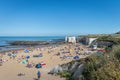 Sunny weather brought tourists and visitors to Botany Bay Beach near Broadstairs Kent Royalty Free Stock Photo