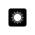 Sunny weather button icon. Sunny weather vector concept illustration