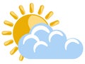 Sunny weather icon Royalty Free Stock Photo