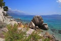 Sunny weather in Makarska Riviera, Croatia