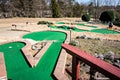 Sunny weather at mini golf course Royalty Free Stock Photo