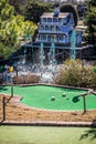 Sunny weather at mini golf course Royalty Free Stock Photo