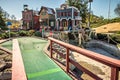 Sunny weather at mini golf course
