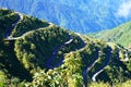 Sunny Weather in Zig Zag Road of Silk Route Sikkim Royalty Free Stock Photo