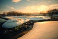 Winter by the river Royalty Free Stock Photo