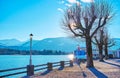 Lazy walk by Wolfgangsee lake, St Wolfgang, Salzkammergut, Austria