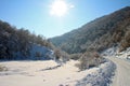 Sunny winter valley Royalty Free Stock Photo