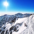 Sunny winter view of High Tatras, Slovakia Royalty Free Stock Photo