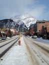 Sunny winters Downtown Banff Alberta Canada