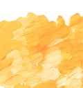 Sunny yellow acrylic paint brush stroke