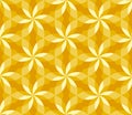 Sunny yellow floral geometric seamless pattern. Royalty Free Stock Photo