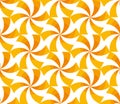 Sunny yellow spinning geometric seamless pattern. Royalty Free Stock Photo